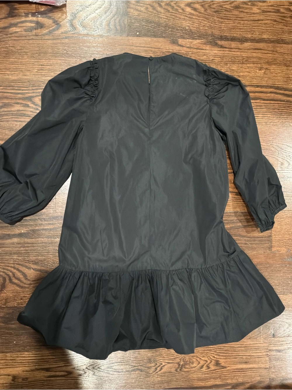 cinq a sept Black Mini Dress with Ruffle Hem